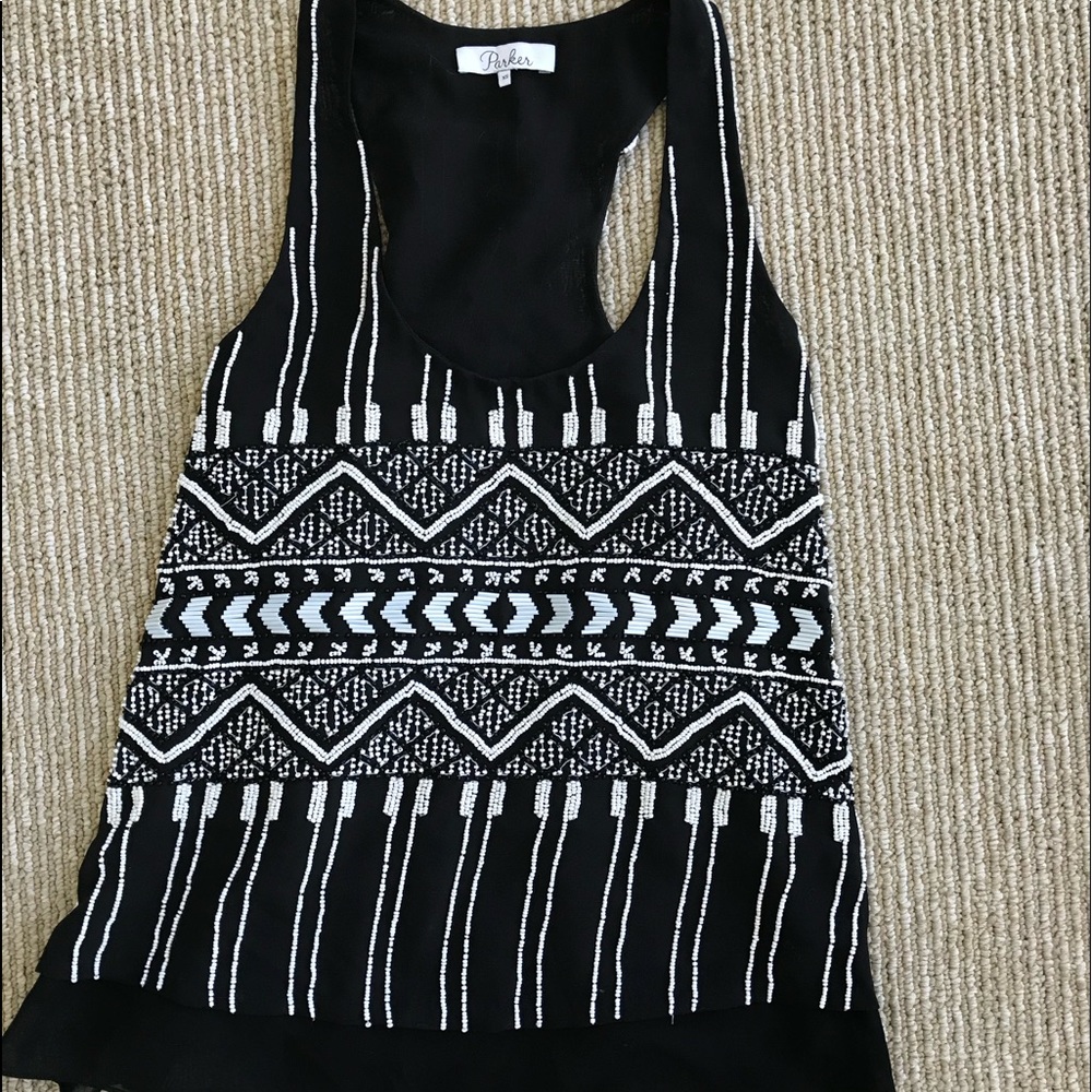 Parker business casual/night out beaded top